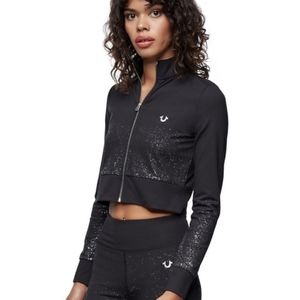 True Religion Black Ombre zip up